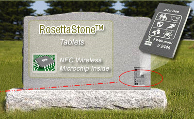 NFC-enabled headstone