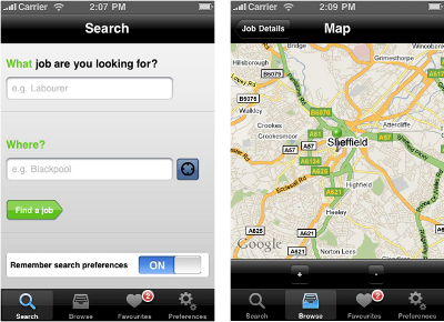 JobSeeker iPhone Application