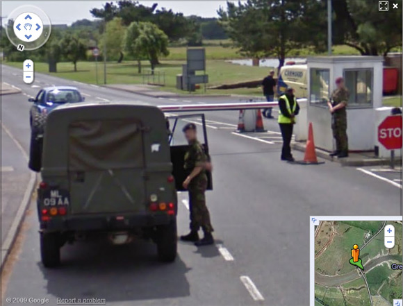 Unblurred army vehicle numberplate at entrance to Thorney Island