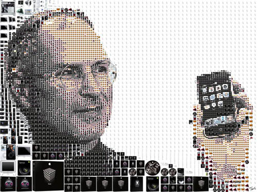 Charis Tsevis's icon montage of Steve Jobs