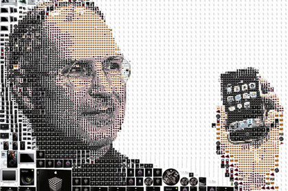 Charis Tsevis's icon montage of Steve Jobs