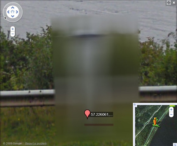 Stig blurred into oblivion on Street View