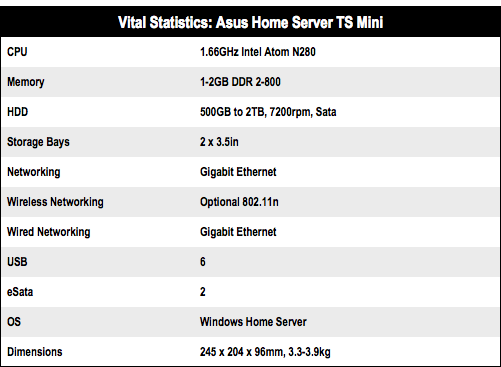 Asus Home Server TS Mini