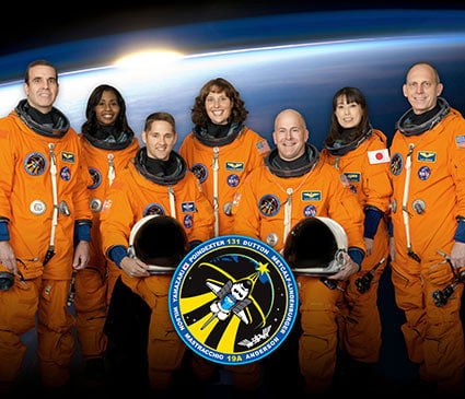 The Discovery crew. Pic: NASA