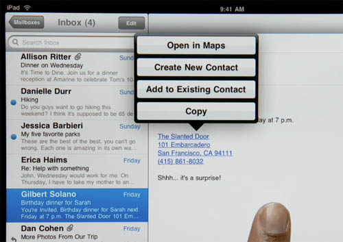 iPad Mail app