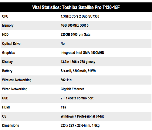 Toshiba Satellite T130