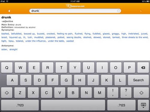 Dictionary.com iPad app