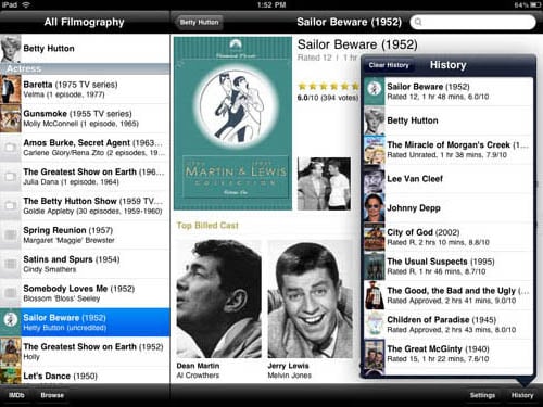 iMDB iPad app