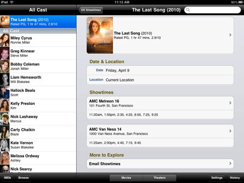 iMDB iPad app