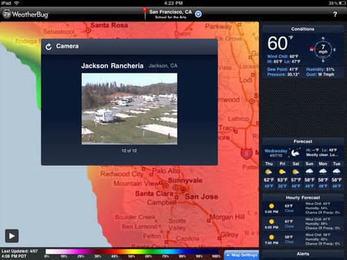 WeatherBug iPad app