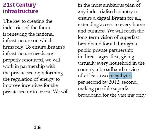 Labour's 16.8 meg broadband pledge.