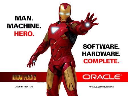 Oracle's Iron Man 2 ad