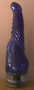 The Orgasm vodka bottle, shaped like a penis