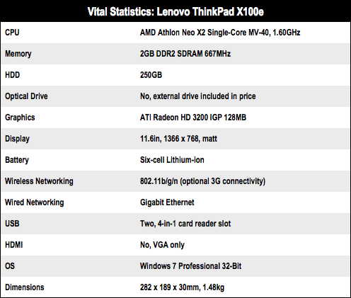 Lenovo ThinkPad X100e