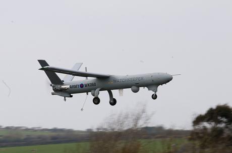 The Watchkeeper makes its first UK flight. credit: Thales UK