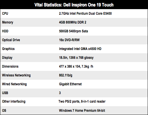 Dell Inspiron One 19 Touch