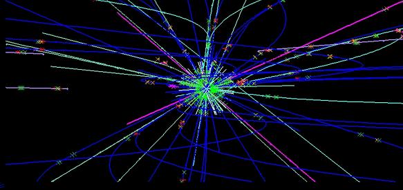 LHCb Beauty particle collision graphics. Credit: CERN