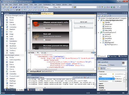 Silverlight 4 in Visual Studio