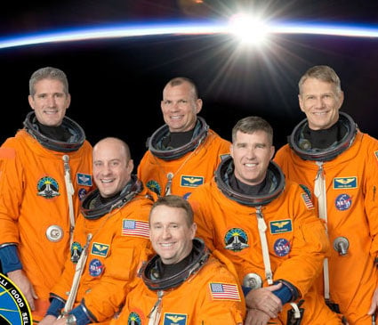 The Atlantis crew. Pic: NASA