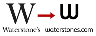 The Waterstone's logo, before and after