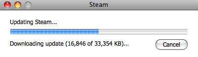 Steam update message