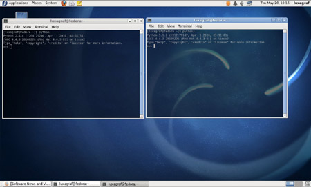 Fedora's Python terminal