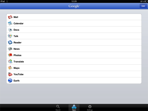 iPad Apps - Google