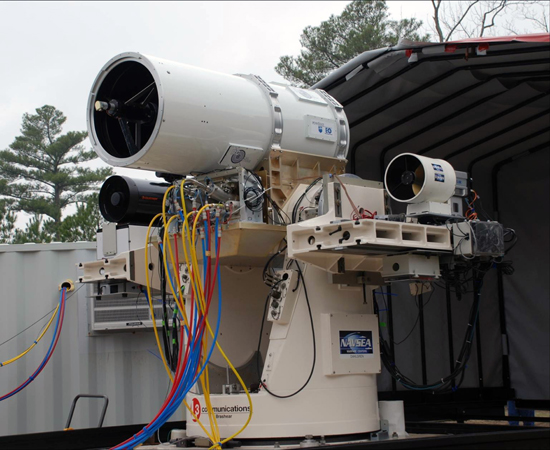 The Laser Weapon System (LaWS) prototype. Credit: NAVSEA