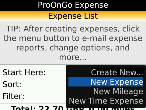 ProOnGo Expense