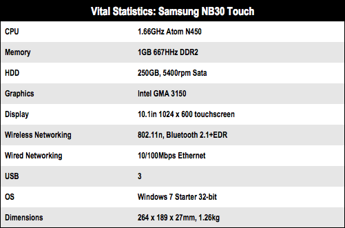 Samsung NB30 Touch 