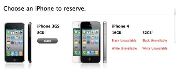 iphone 4 sold out?