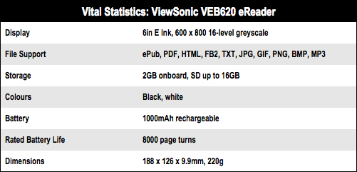 ViewSonic VEB620 ereader