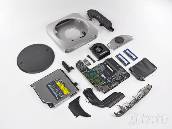 The new Mac mini, completely disassembled