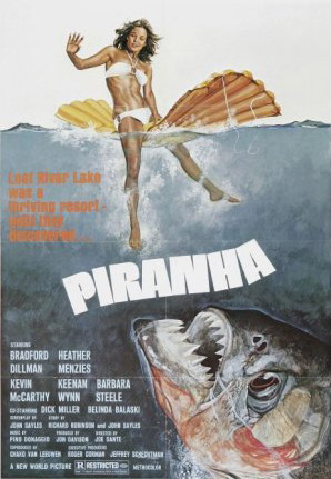 The poster for the film Piranha