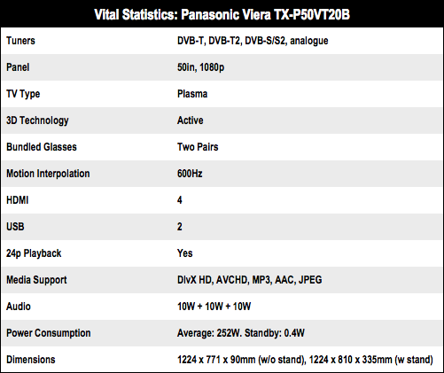 Panasonic Viera TX-P50VT20B