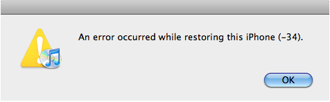 iPhone iOS 4 error
