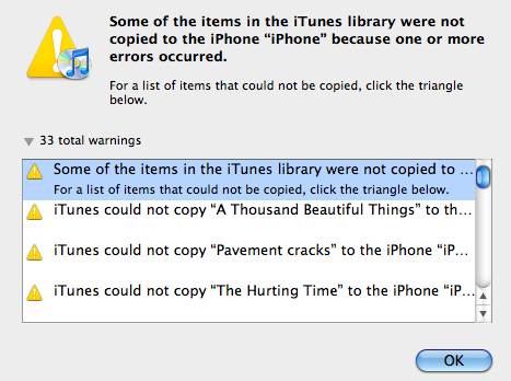 iPhone iOS 4 error
