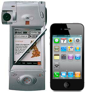 Comparing the first mobile videophone with the iPhone 4