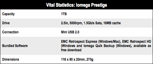 Iomega Prestige Portable 1TB