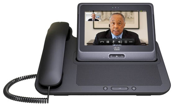 The Cius in its desktop-hogging handset/speakerphone base