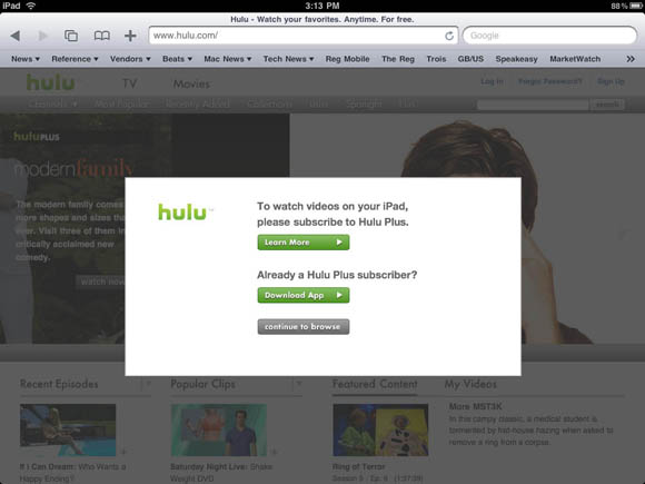 The Hulu Plus App