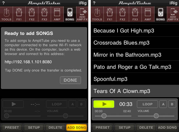IK Multimedia's iRig and AmpliTube iPhone app - tunes