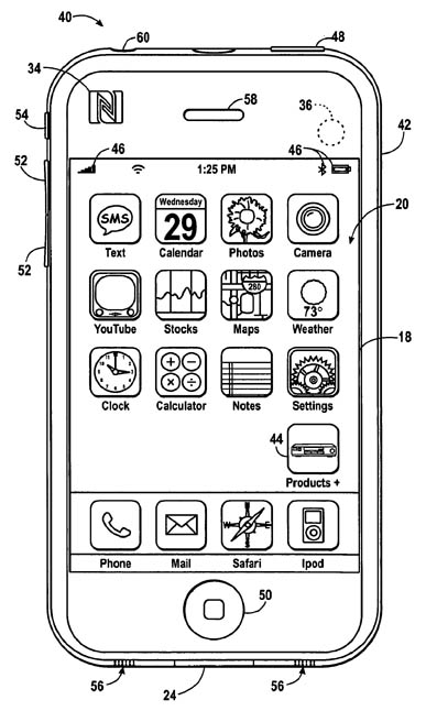 Apple product-information patent illustration