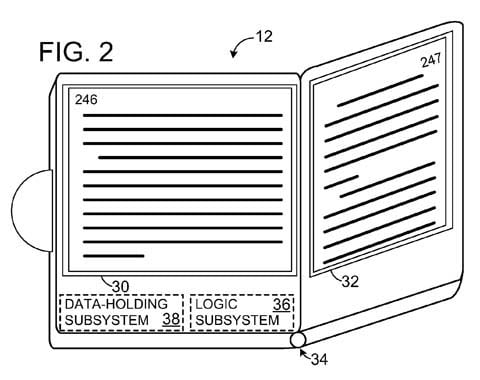 Microsoft 'Virtual Page Turn' patent-application illustration