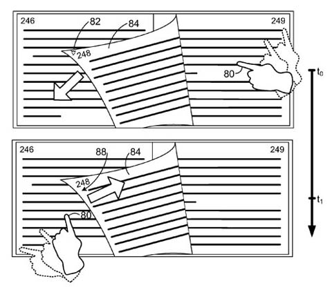 Microsoft 'Virtual Page Turn' patent-application illustration