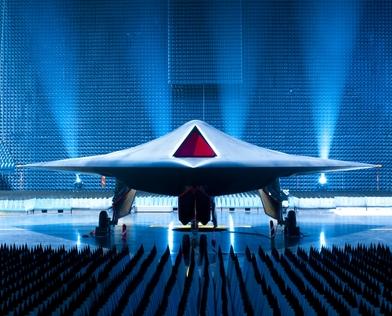 The Taranis robojet at its rollout ceremony. Credit: Crown Copyright