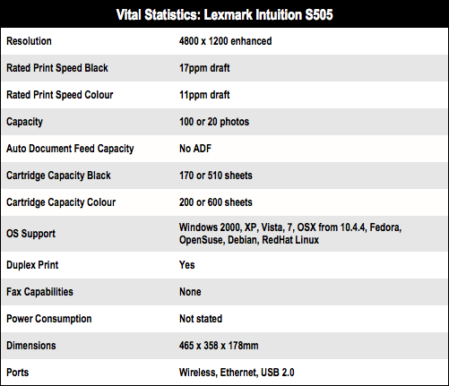 Lexmark Intuition S505