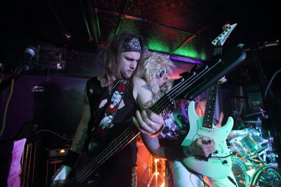 A gig photo of Sleaze, from the band's Facebook album