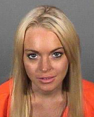Lohan's prison mugshot. Pic: Los Angeles County Sheriff's Department