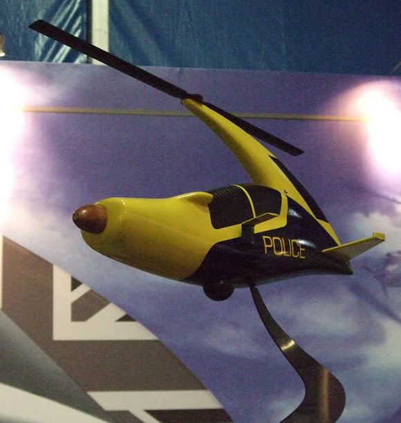 Scorpion S3 concept model autogyro on display at Farnborough 2010